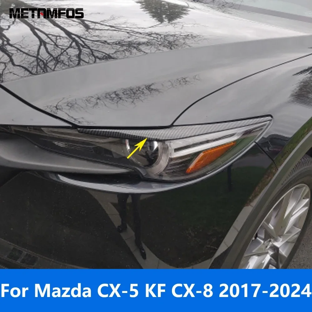 For Mazda CX-5 KF CX8 2017-2022 2023 2024 Carbon Fiber Head Light