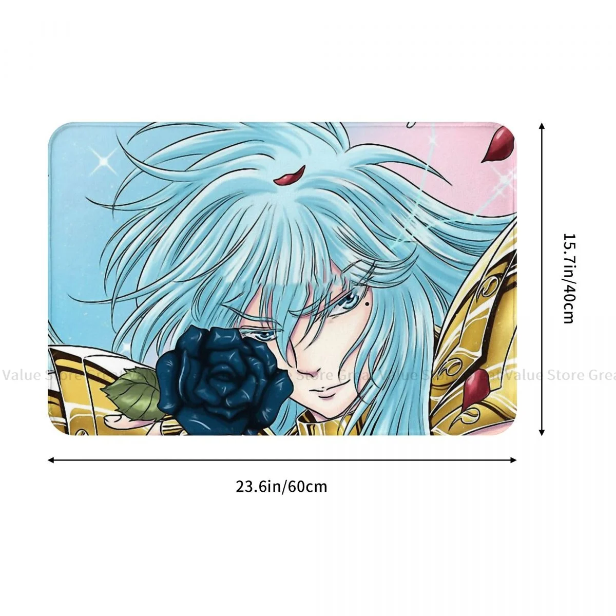 Saint Seiya Knights of the Zodiac Cosmo Athena Anime Bathroom Mat Aphrodite Doormat Kitchen Carpet Outdoor Rug Home Decoration