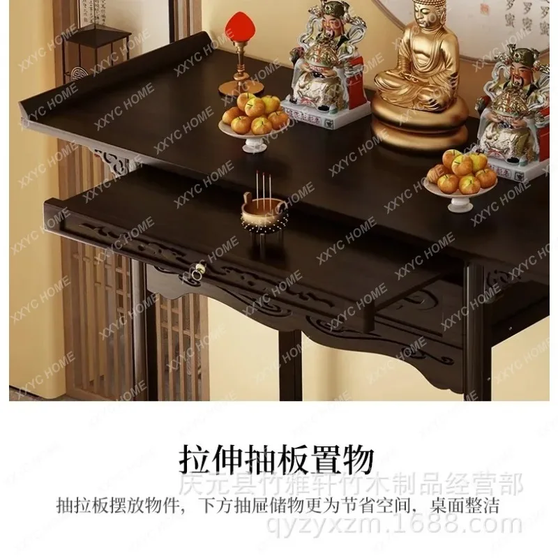 XX New Chinese Style Buddha Shrine Cabinet Stand Altar Table for Home Worship Feng Shui Decor