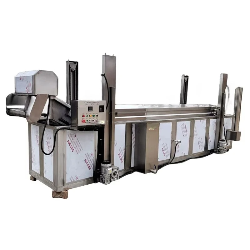 Customized Small Scale Automatic Dumplings Frying Machine Stainless Steel Vacuum Fryer Small Continuous Chips Production Line