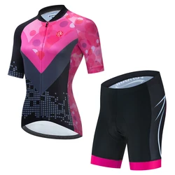 VENDULL Cycling Jersey Sets 2024 Girls Cycling Jersey Suit Women Breathable Lady Cycling Maillot Quick Dry Cycling Jersey Slim