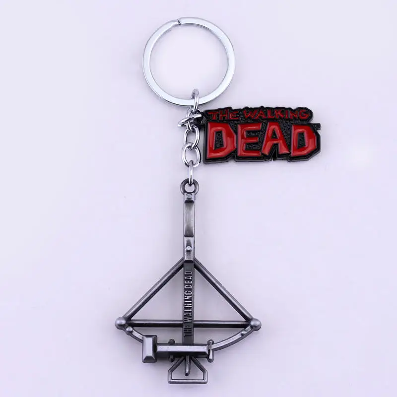 Movie Jewlery The Walking Dead Keychain Crossbow Bow and Arrow Key Chain Retro Key Ring for Car Men Women