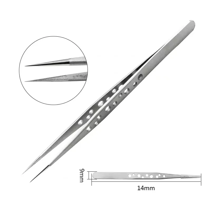 Electronics Industrial Tweezers Anti-static Curved Straight Tip Precision Stainless Forceps Phone Repair Hand Tools Sets