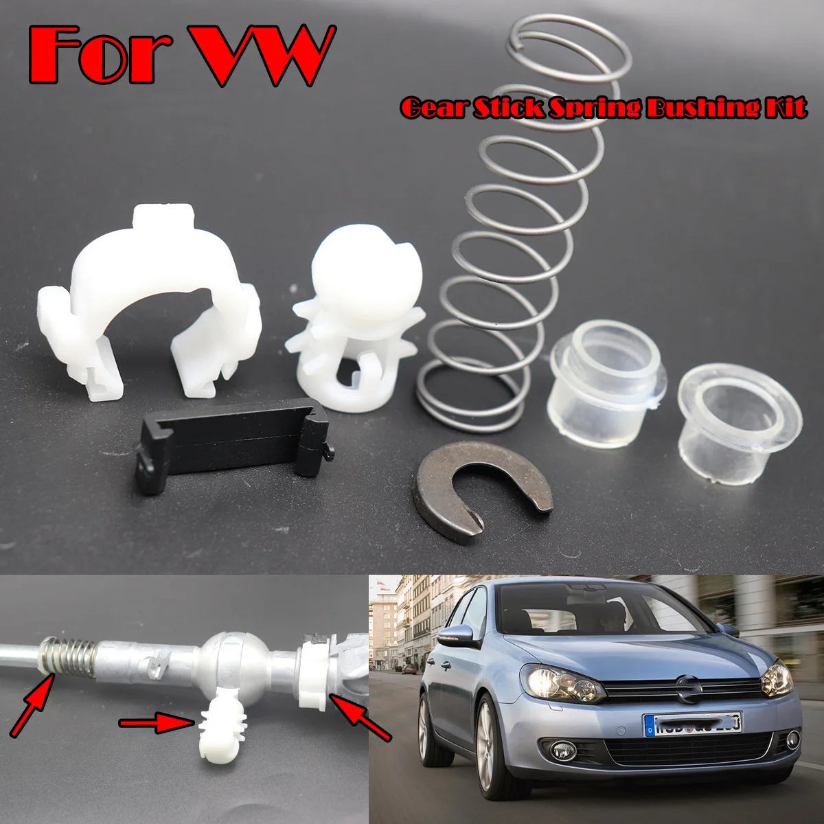

Gear Shifter Selector Lever Shaft Gear Stick Spring Bushing For VW Golf MK5 1K 2003 - 2009 MT Shift Issue Fix Gearstick Rebuild