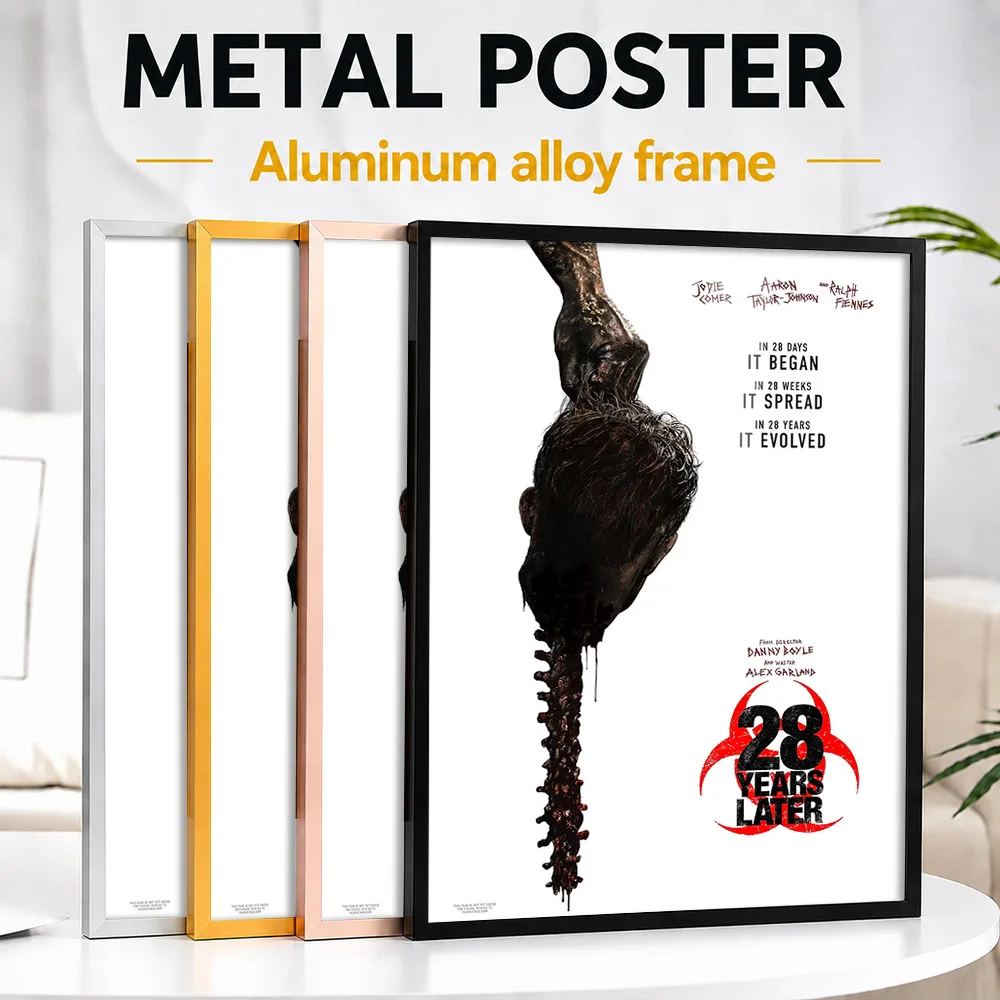 28 Years Later Movie Framed Metal Poster Personalized Screen Tribute Wall Art Designed For Story Lovers To Display In Theater