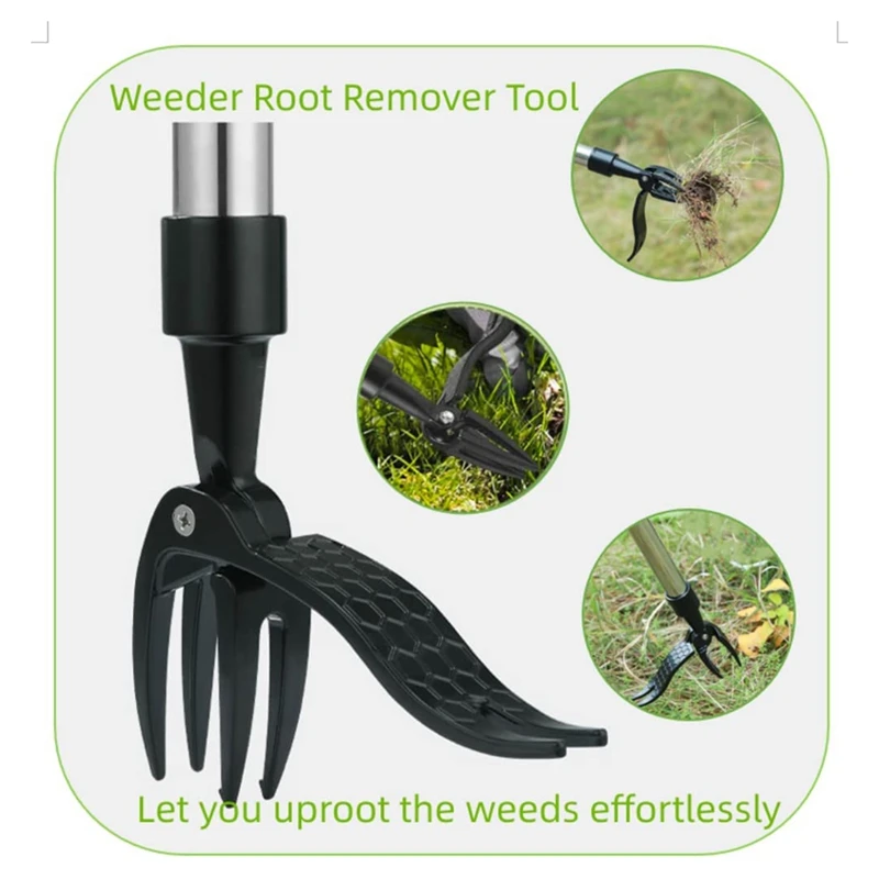 Hand Weeder Tools For Backyard Lawn Patio (With A Stick) Foot Weeding Hook Long Handled Weeder