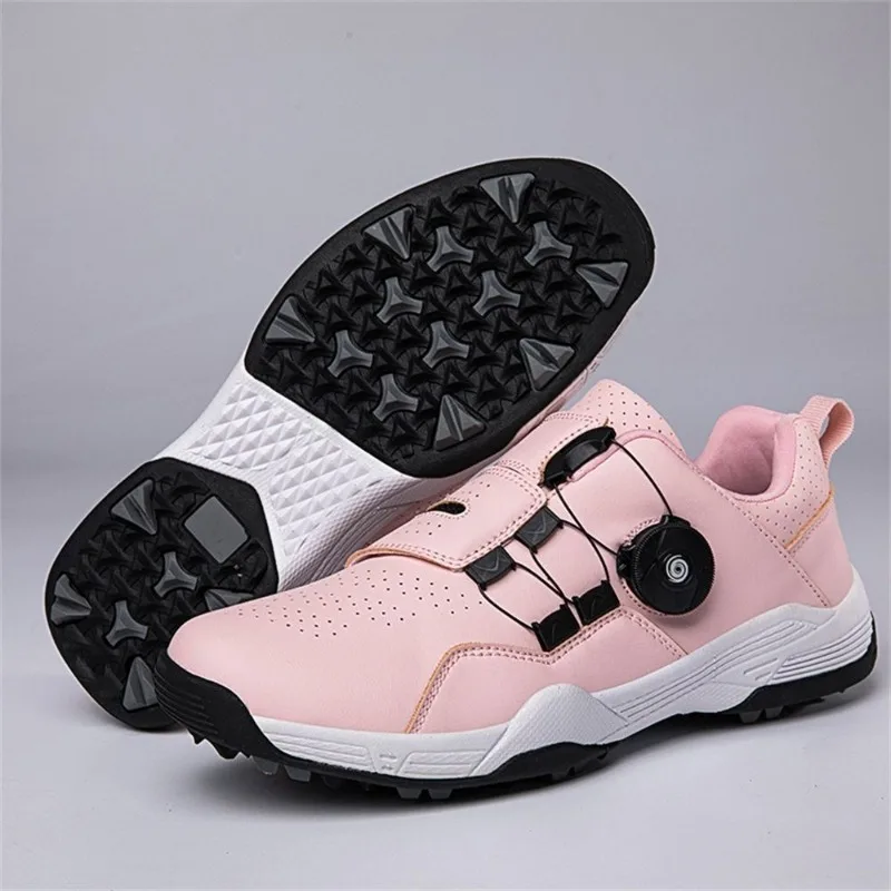 New Trend Golf Training Shoes for Men Women Rotating Buckle Couples Indoor Court Shoe Anti-Slippery Unisex Sports Sneakers