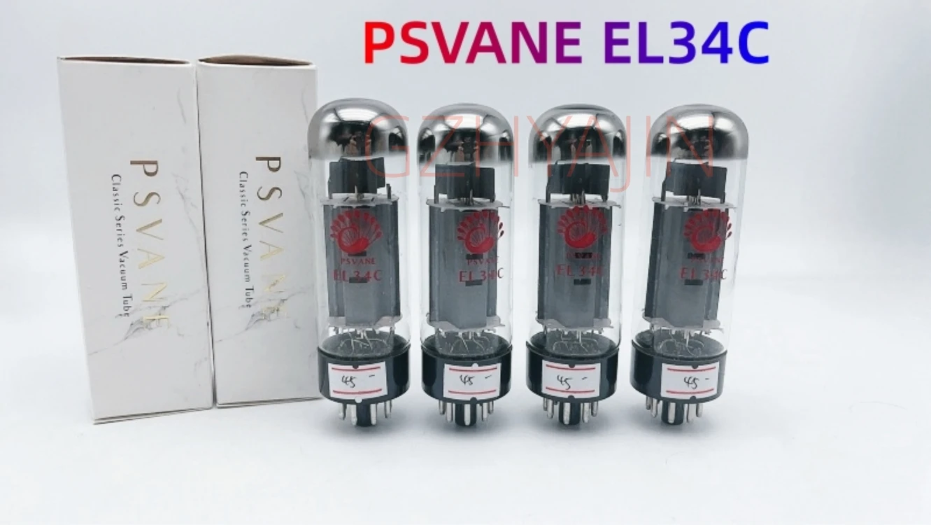 หลอด psvane EL34C คู่ EL34คู่อะไหล่6L6 6CA7สำหรับหลอดสุญญากาศเครื่องขยายเสียง HiFi แอมป์ gratis ongkir เสียง