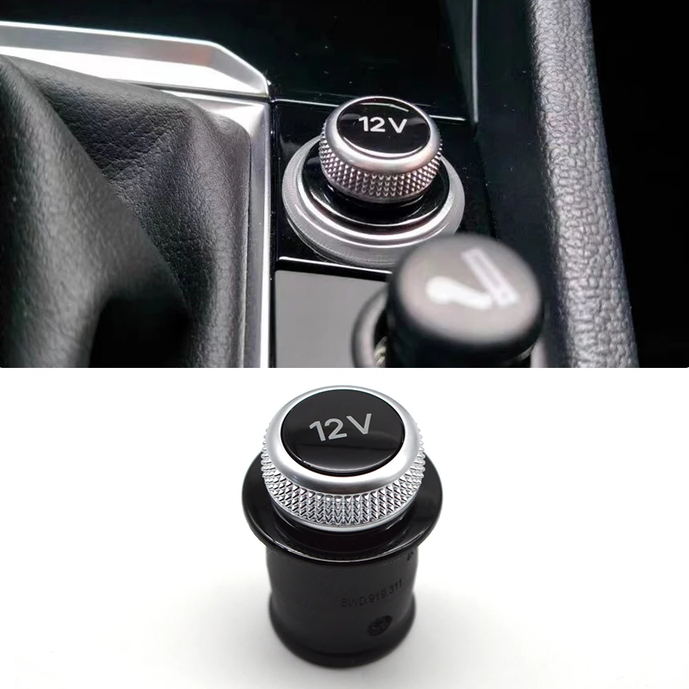 Cigarette Lighter Cover Chrome Plated Cigarette Lighter Plug For Audi A3 A4 A5 Q2 Q7 R8 8W0 919 311 12V A1 A6 A7 A8 Q3 Q5 Q7 TT