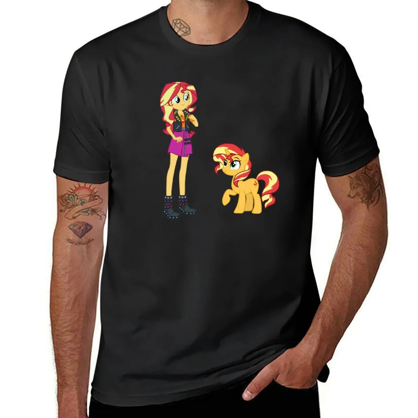 Sunset Shimmer ~ A Friend Like Me T-Shirt plus size tops blanks anime Men's t shirts