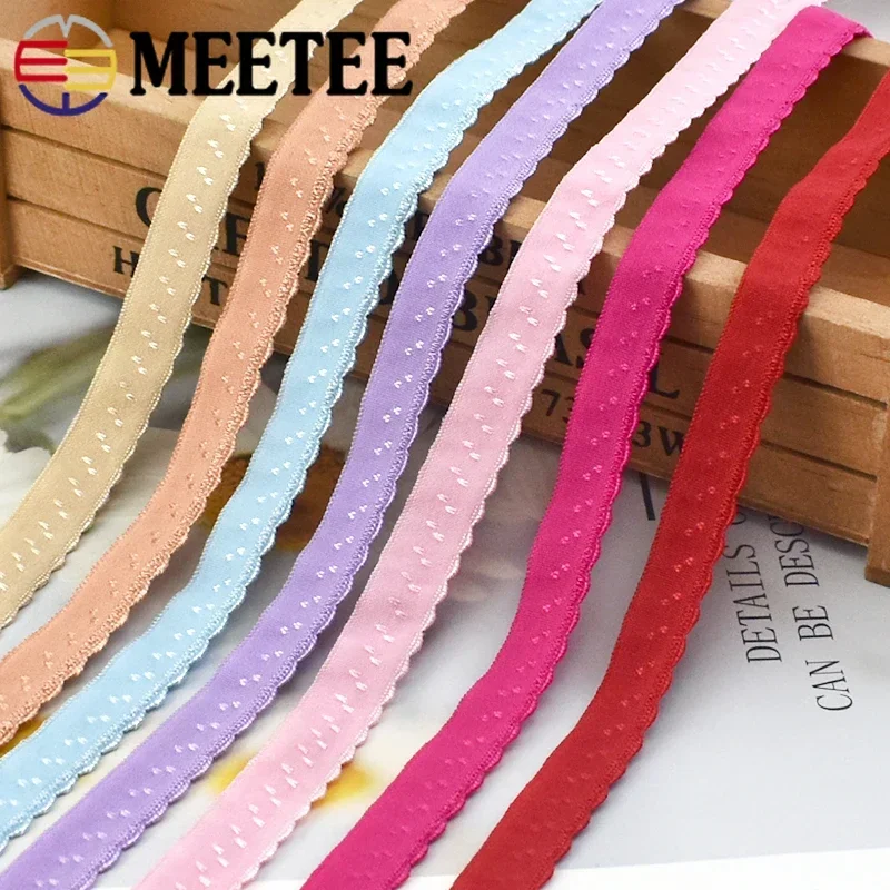 10/20/40Meters 11mm Colored Nylon Elastic Band Rubber Bands For Sewing Clothes Underwear Bra Shoulder Strap DIY Belt Accessories