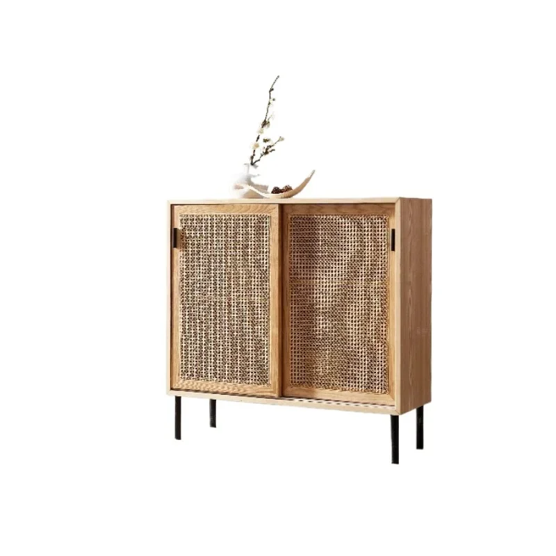 Japanese solid wood storage cabin et, living room pantry ca binet, bedroom storage cabinet, multi-functional display
