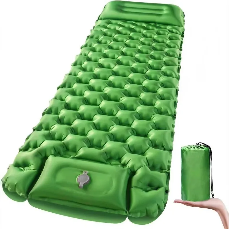 Airo Hot Sale Portable Ultra-Light Rectangular Takeaway Automatic Inflatable Sleeping Pad Outdoor Camping Mat TPU Foot Pump