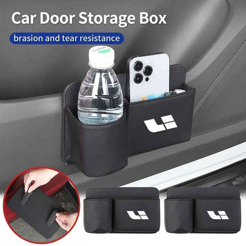 

New Car Drink Rack Storage Box Car Door Storage Case Interior For Leading Ideal Lixiang Li L7 L8 L9 ONE 2022 2023