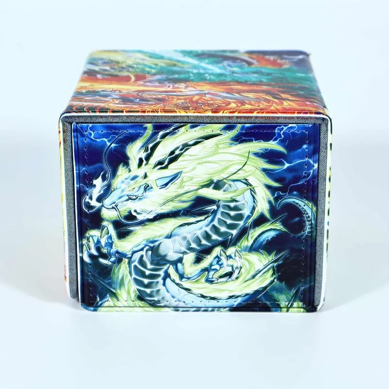 يو غي أوه! Tenpai Dragon Chundra Series Board بطاقة الألعاب الجلدية صندوق الامتصاص المغناطيسي لعبة جمع بطاقة صندوق حماية الهدايا