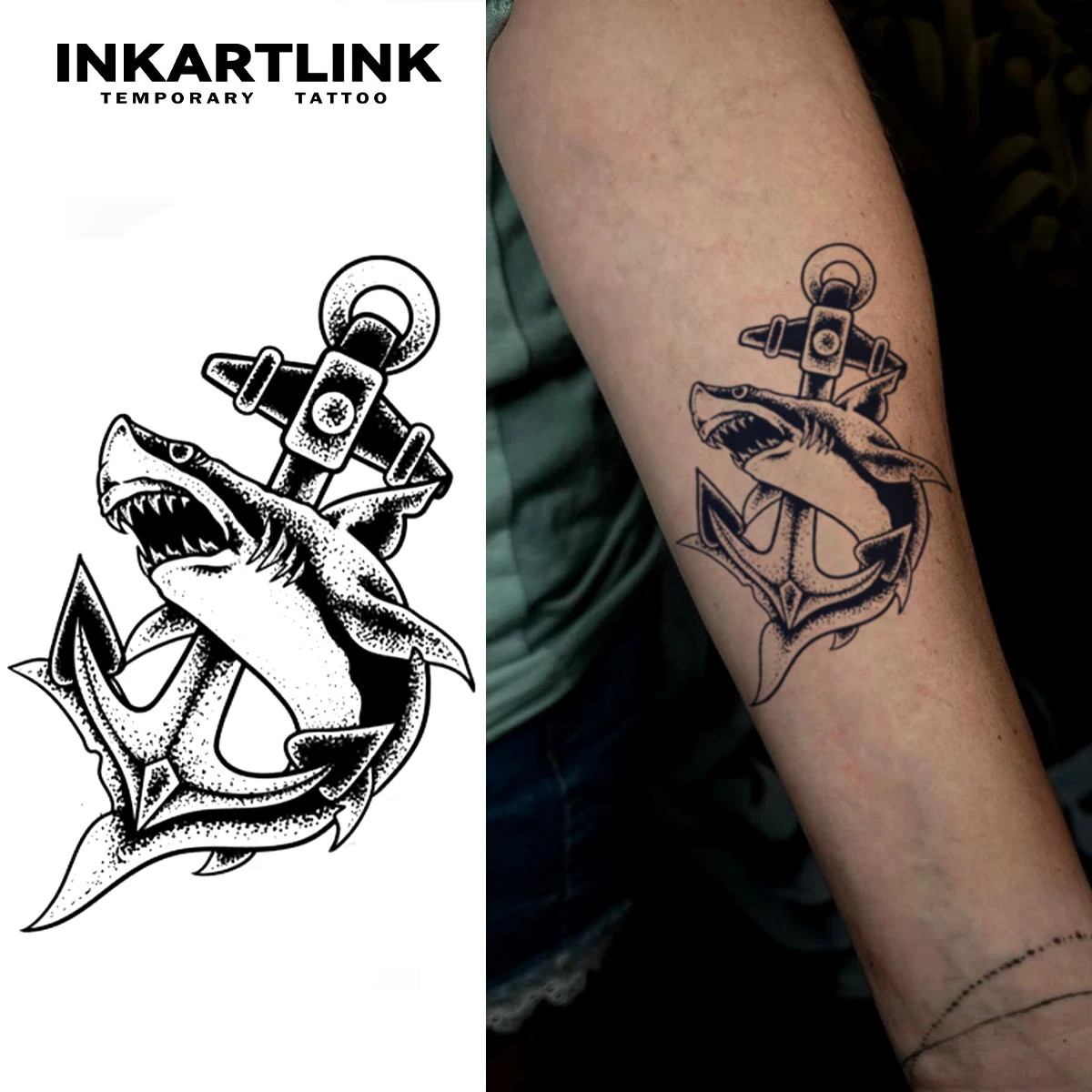 

INKARTLINK Ретро корабль якорь татуировки наклейки | Водонепроницаемый тотем навигации 15 дней | Прочные татуировки-наклейки «Сейлорский ветер»
