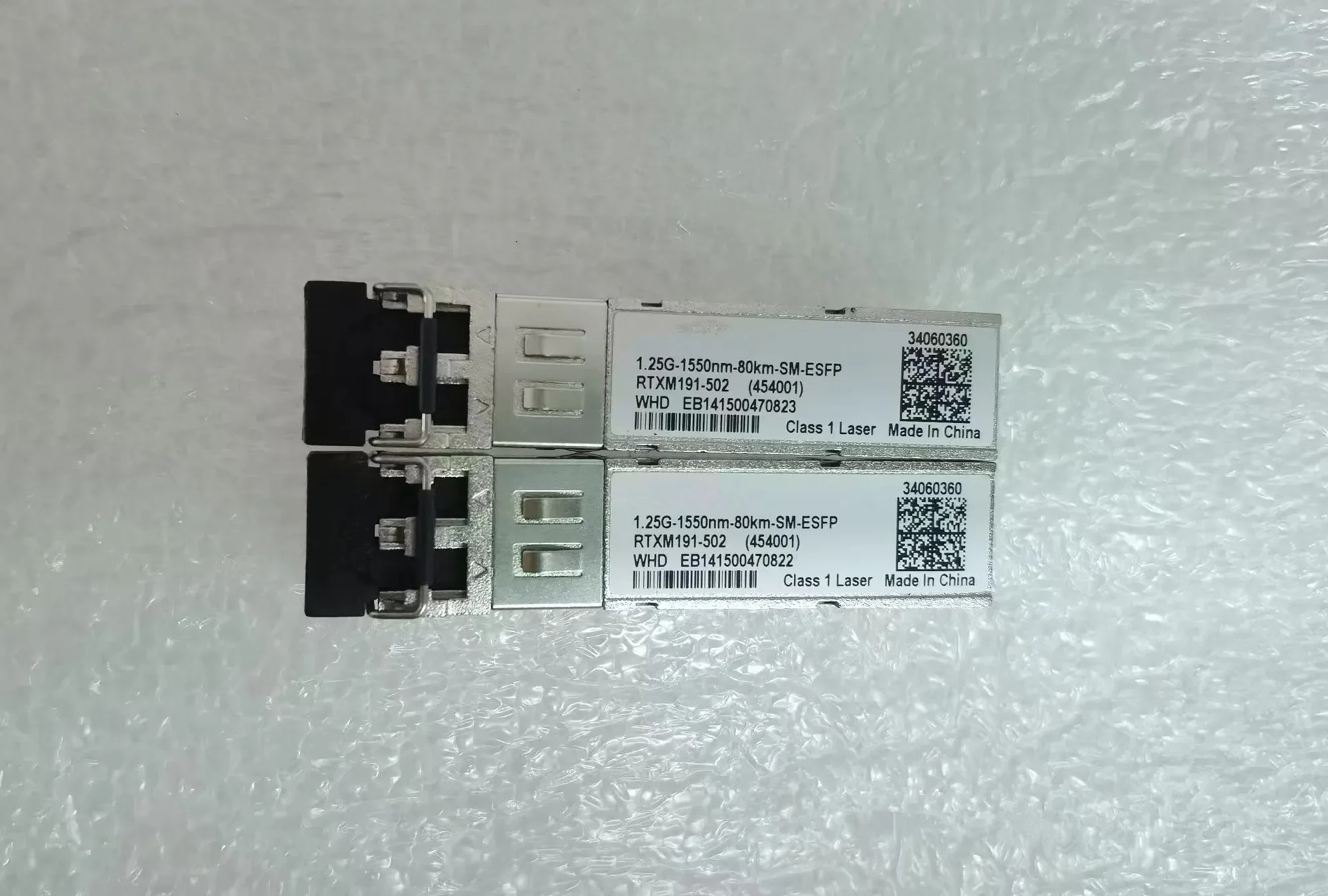 

1.25G 80km Gigabit Fiber Transceiver H-W 34060360 1.25G-1550nm-80km-SM-ESFP RTXM191-502 454001 LTD1519-BC+ 80KM Optical Switch