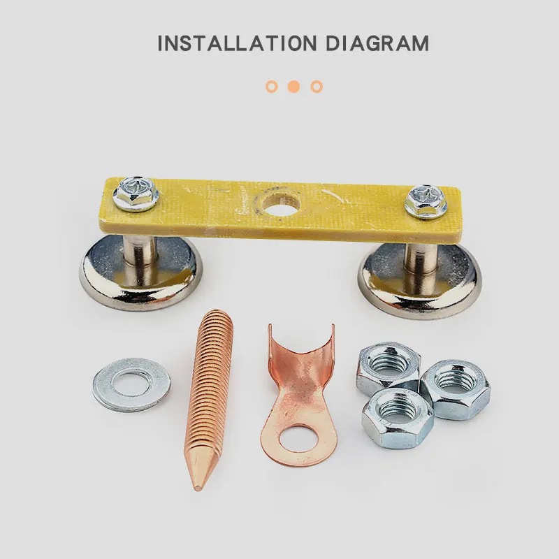 Welding Magnet Head Magnet Double Head Magnetic Welding Support Ground Clamp for Mechanical Maintenance Welding Fix