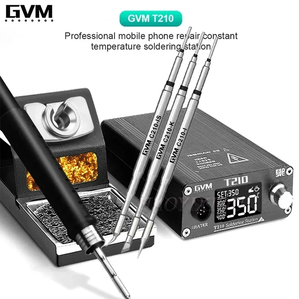 SUNSHINE GVM T210 Паяльная станция с цифровым дисплеем и регулируемой температурой для ремонта мобильных телефонов, сварочный инструмент