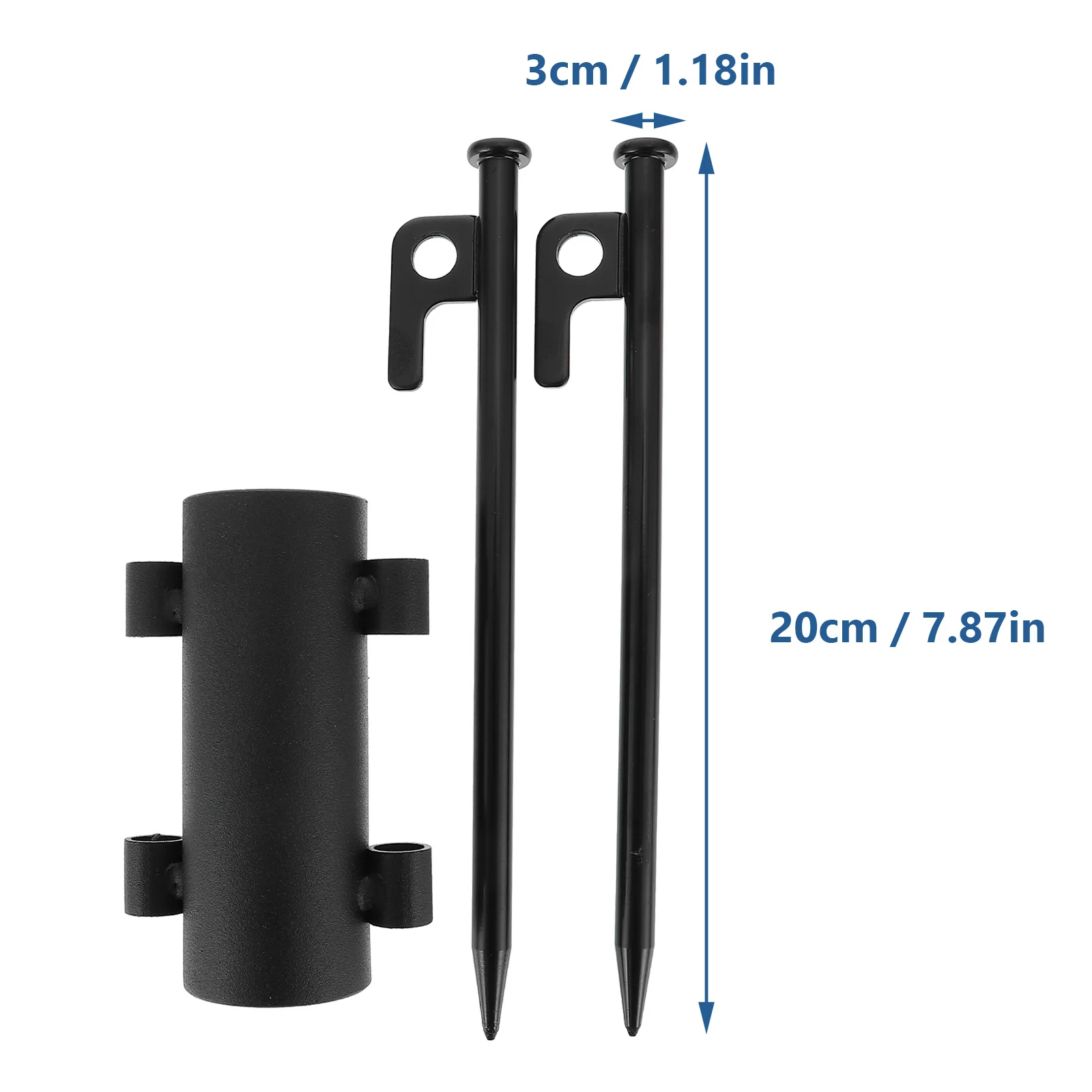 Umbrella Base Bracket Camping Tarp Pole Fixator Rod Holders Climbing Accessories Metal Fishing Tent Stakes