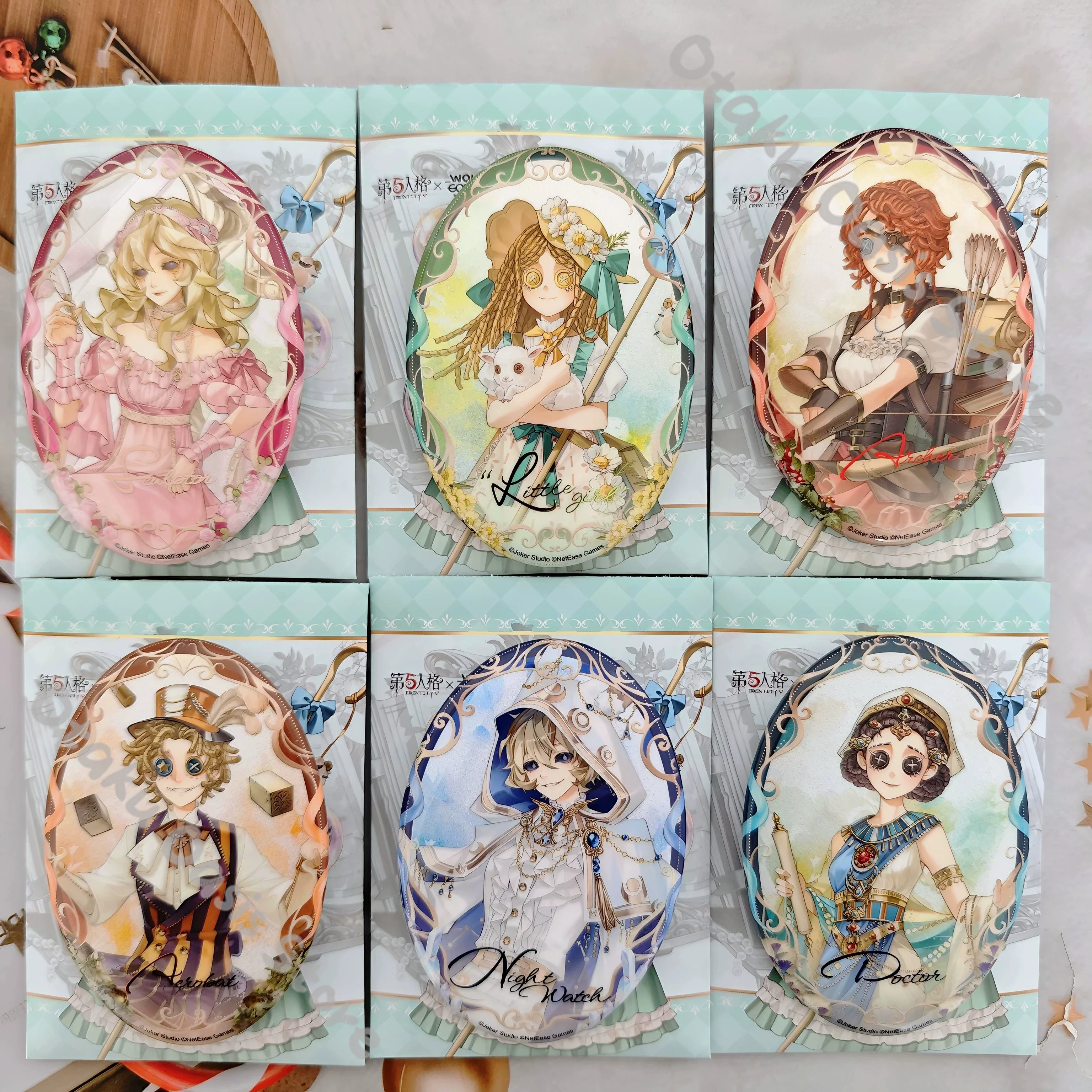 Insignias Oficiales de Identity Ⅴ, Broches Coleccionables para Cosplay, Regalo con Personajes como Orpheus, Mike Morton, Aesop, Carl, Ithaqua, Galatea, Emily Dyer, Decoración