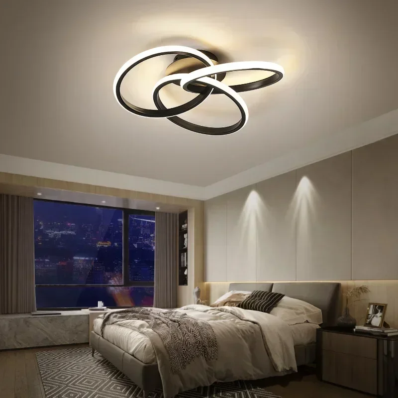 Moderne LED-Decken leuchte Innen beleuchtung Schwarz gold Kleeblatt Lampen Schlafzimmer Wohnzimmer Korridor Home Dekoration Leuchten Glanz