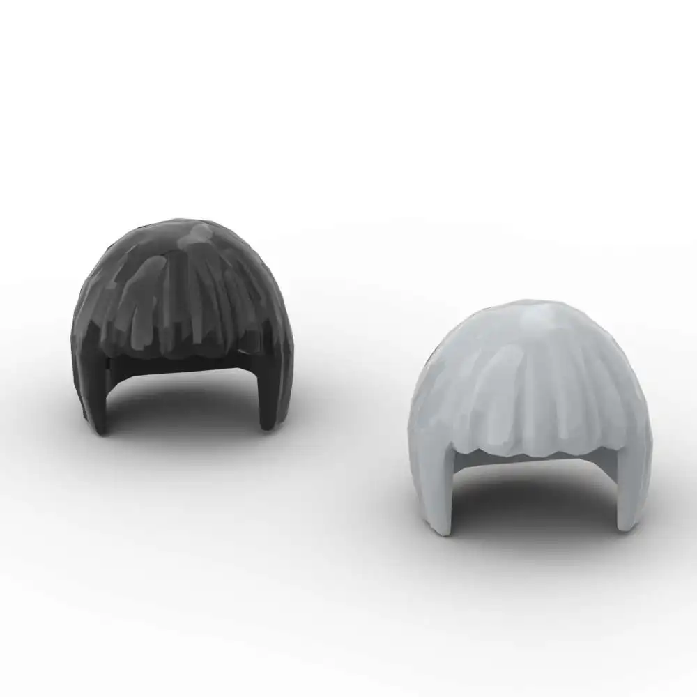 

MOC 10PCS Part Bricks Hair Short 62711 Baby Head Building Blocks Set With Neat Bangs Compatible Particle Toys For Children Gifts