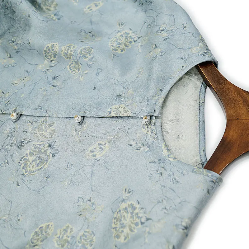 قميص BirdTree-35% حريري 65% من الصوف الأنيق، جاكار نسائي برقبة دائرية، بلوزة فضفاضة قابلة للعكس للتنقل بتصميم عتيق، جديد لخريف 2025 T5O432CC #4