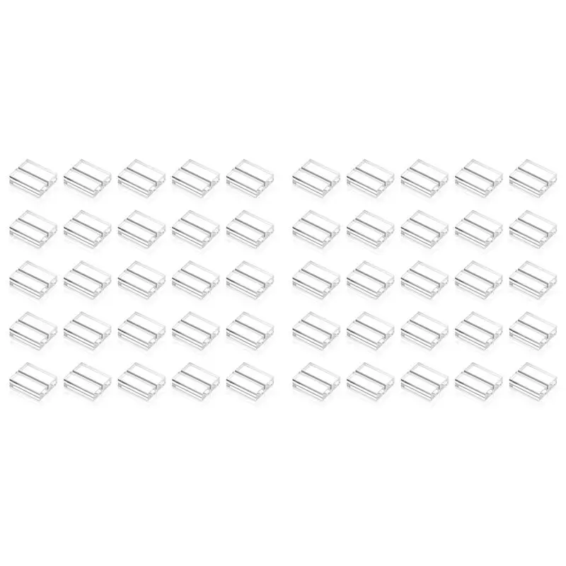 DT19 Acrylic Place Card Holders 50 Pcs, Clear Table Number Card Stands for Wedding, Party, Restaurant, 1.2 Inch, Transparent