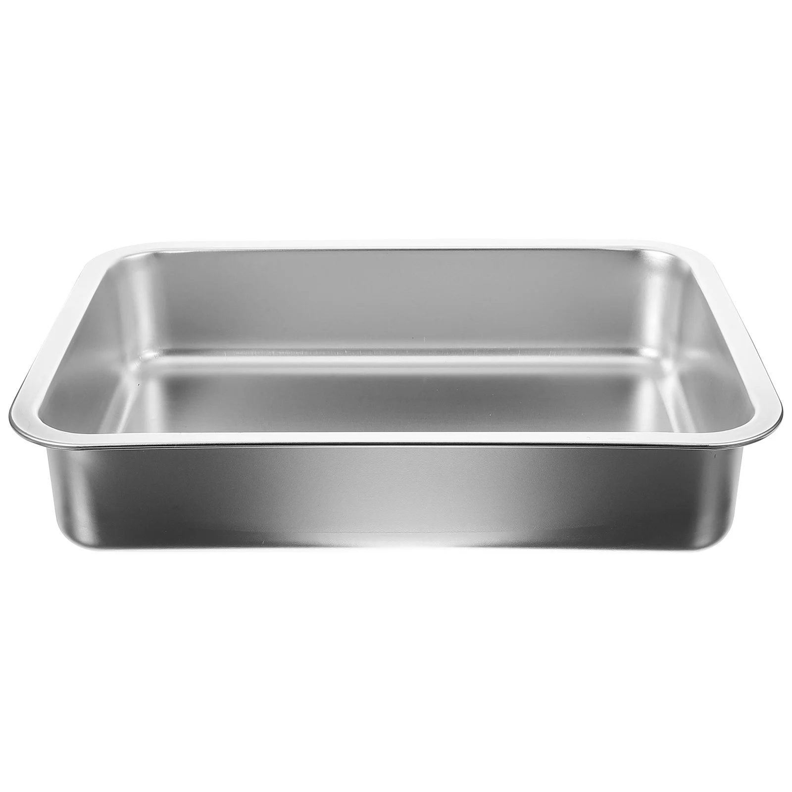 

Cat Toy Stainless Steel Litter Box Bins Supply Cardboard Airtight Silver Large Metal Tray