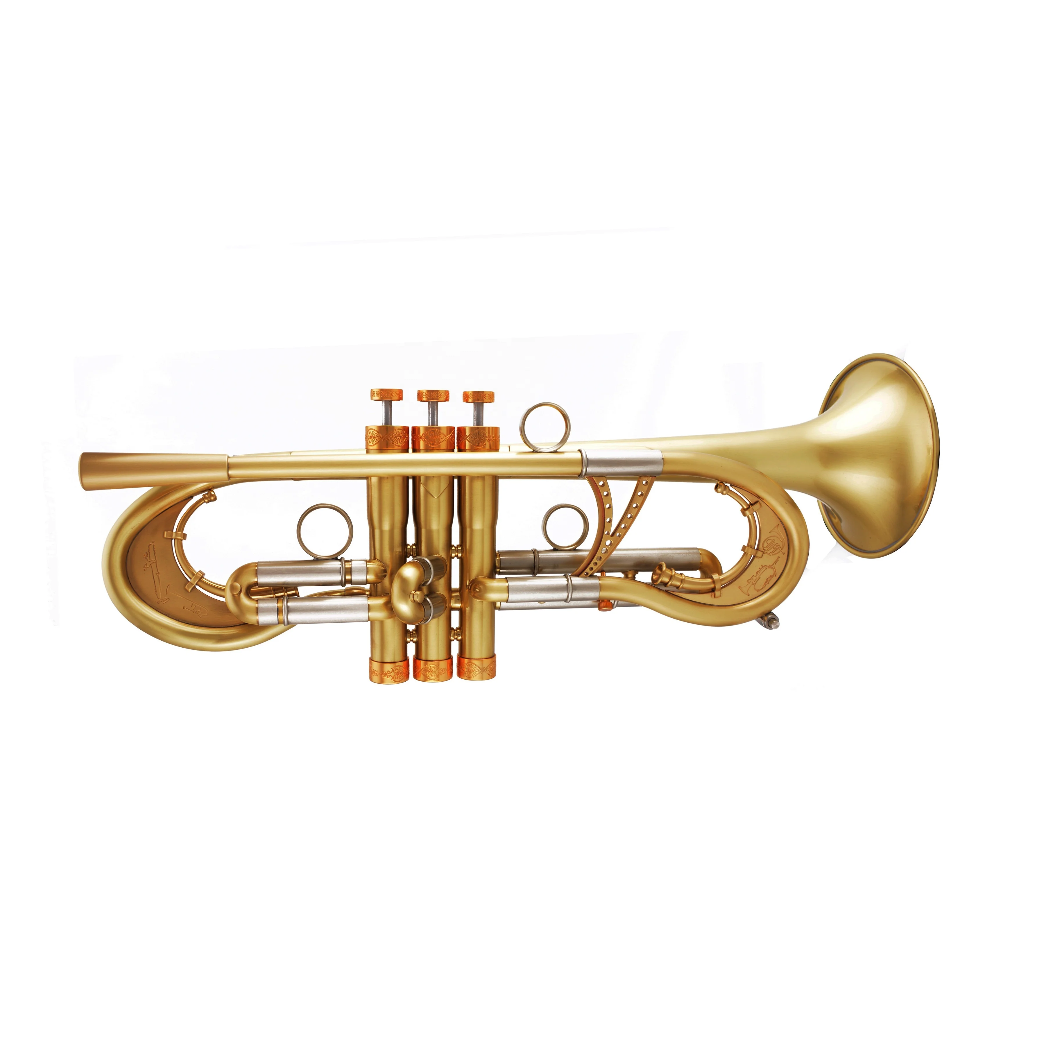 

Professional Vintage BB Tone Trumpet Heavy Piston Instrument Brass Bodied Trompeta JYTR409MP OEM