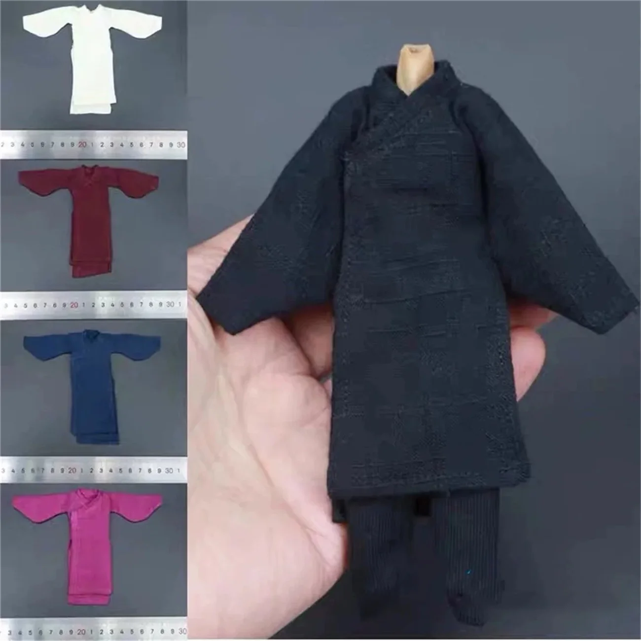 Ancient Soldier 1/12 Robe abbigliamento maschile camicia lunga modello fatto a mano tre regno Robe SHF per giocattoli per bambole Action Figure da 6 pollici