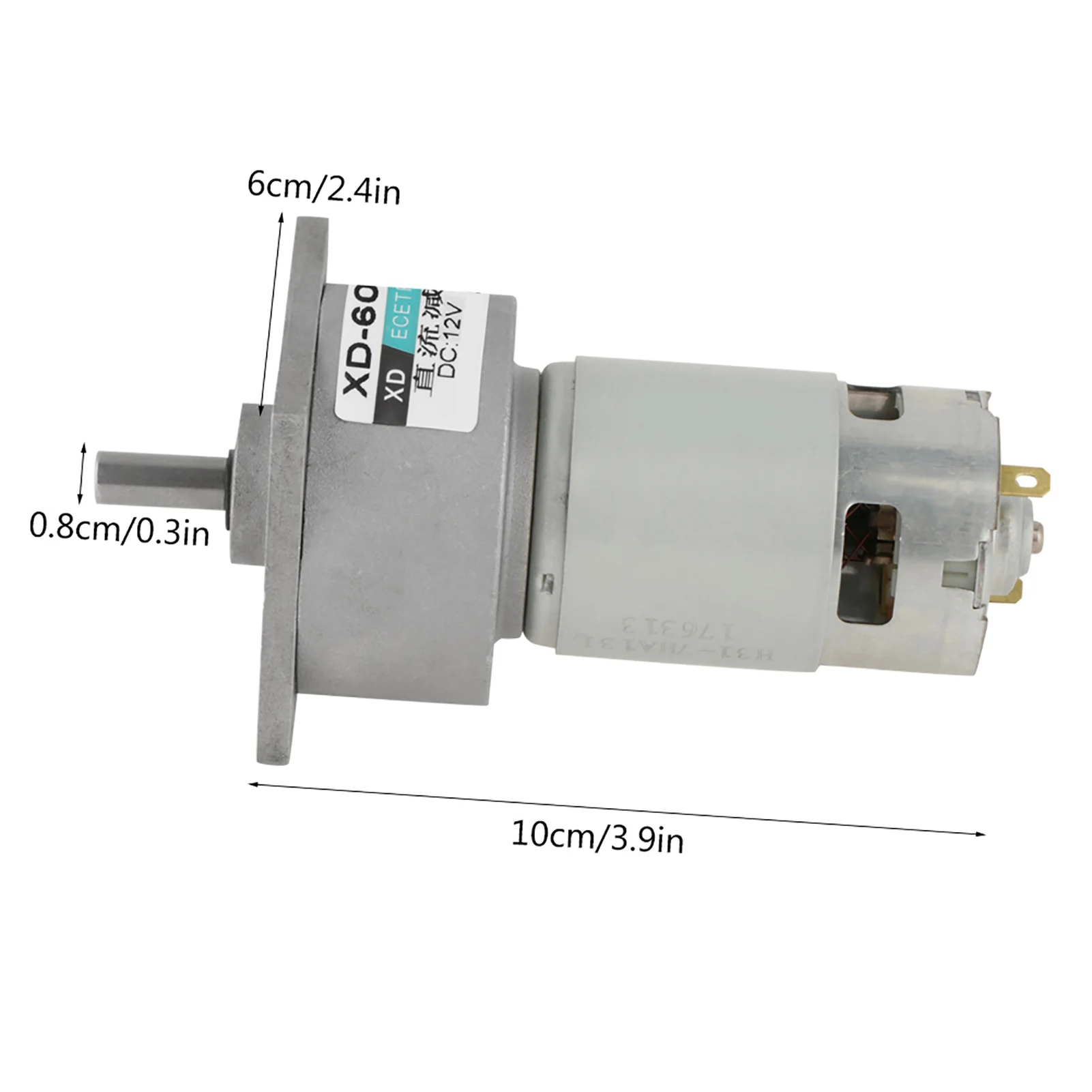 Motor de engrenagem de metal micro dc 35w, velocidade ajustável cw/ccw (12v 5rpm), motor de desaceleração micro dc, motor dc avanço e reverso (