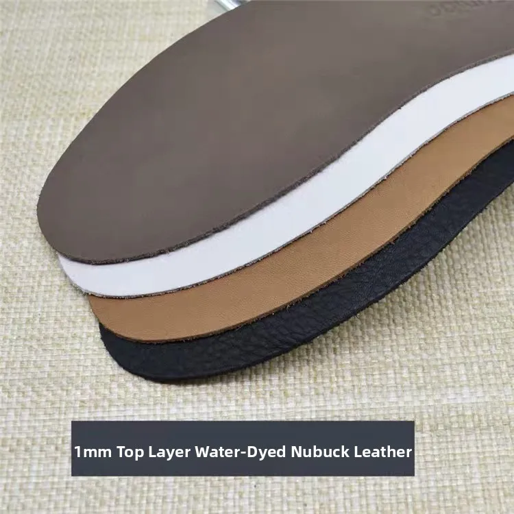 Ultra-Thin Anti-Slip Soft Cowhide Shoe Insoles Breathable Sweat Absorbent Odor Control for Men's Casual Sports And Leather Shoes