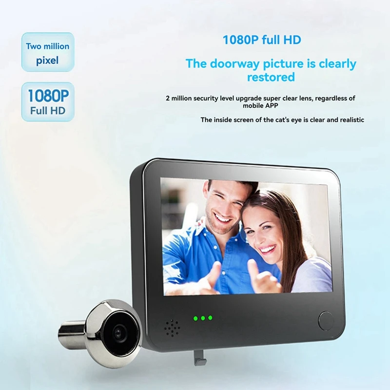 Tuya Smart Peephole Camera Wifi Video Doorbell 4.3 Inch 160° Surveillance Home Remote Wireless Intercom