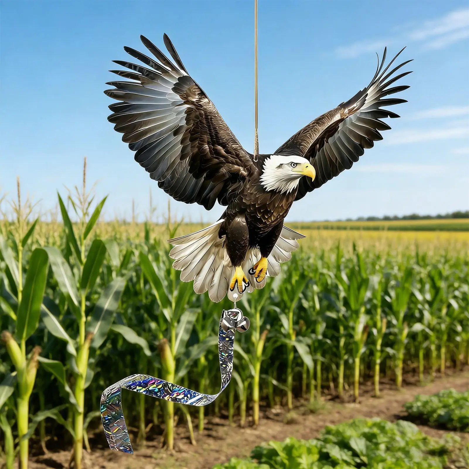 

Scare Birds Away Pendant 2D Acrylic Eagle Reflective Protection Devices To Keep Birds Away For Garden Yard Porch Fence Window