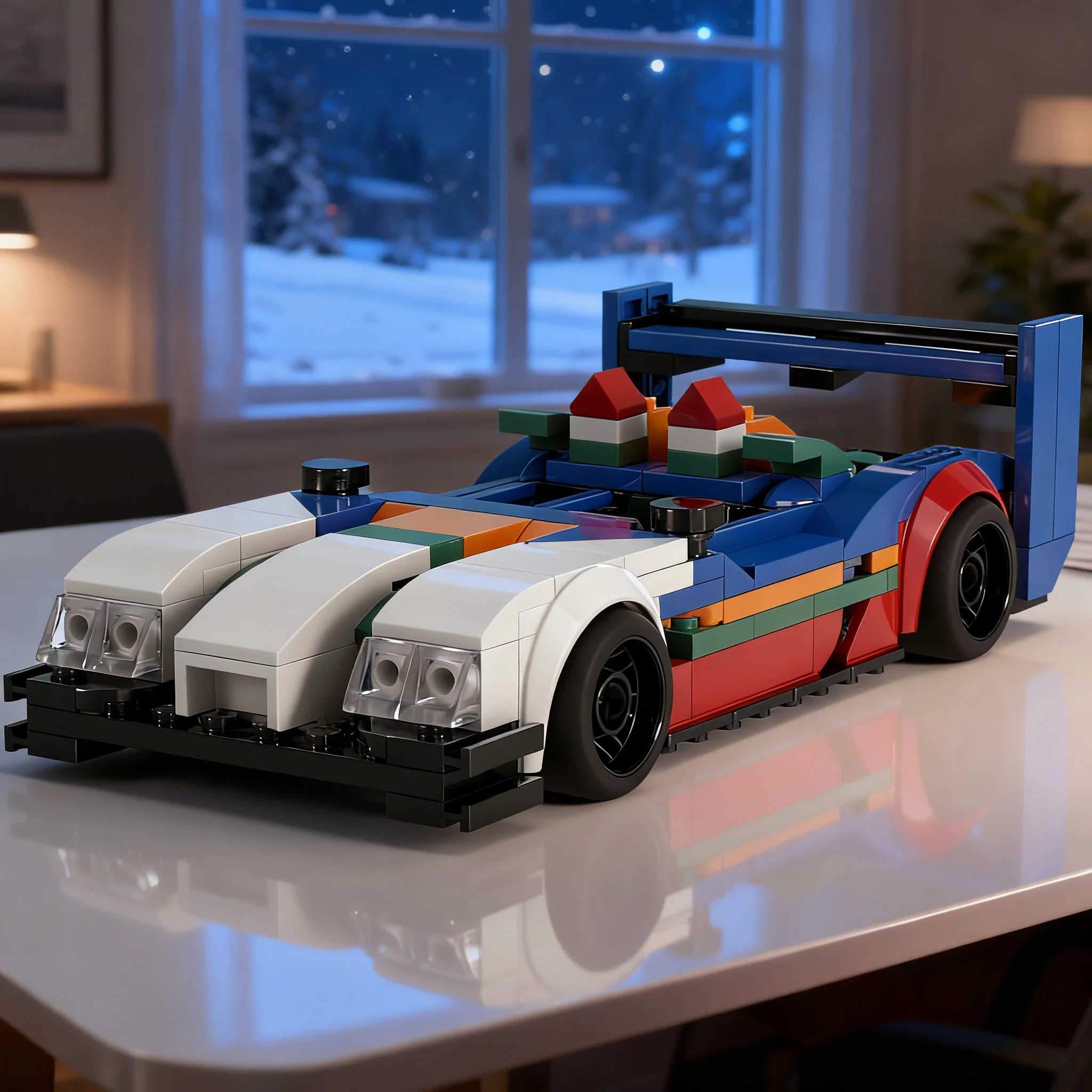 307pcs MOC Alberta Automobile A02 City Champions Model Building Blocks Toy Construction Christmas Gift Display Creative Idea 3D