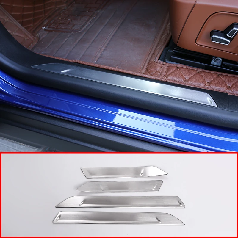 For Maserati Levante 2016 2017 Car Interior Stainless Steel Built-in Sill Strip Trim Cover Trim  Accessories