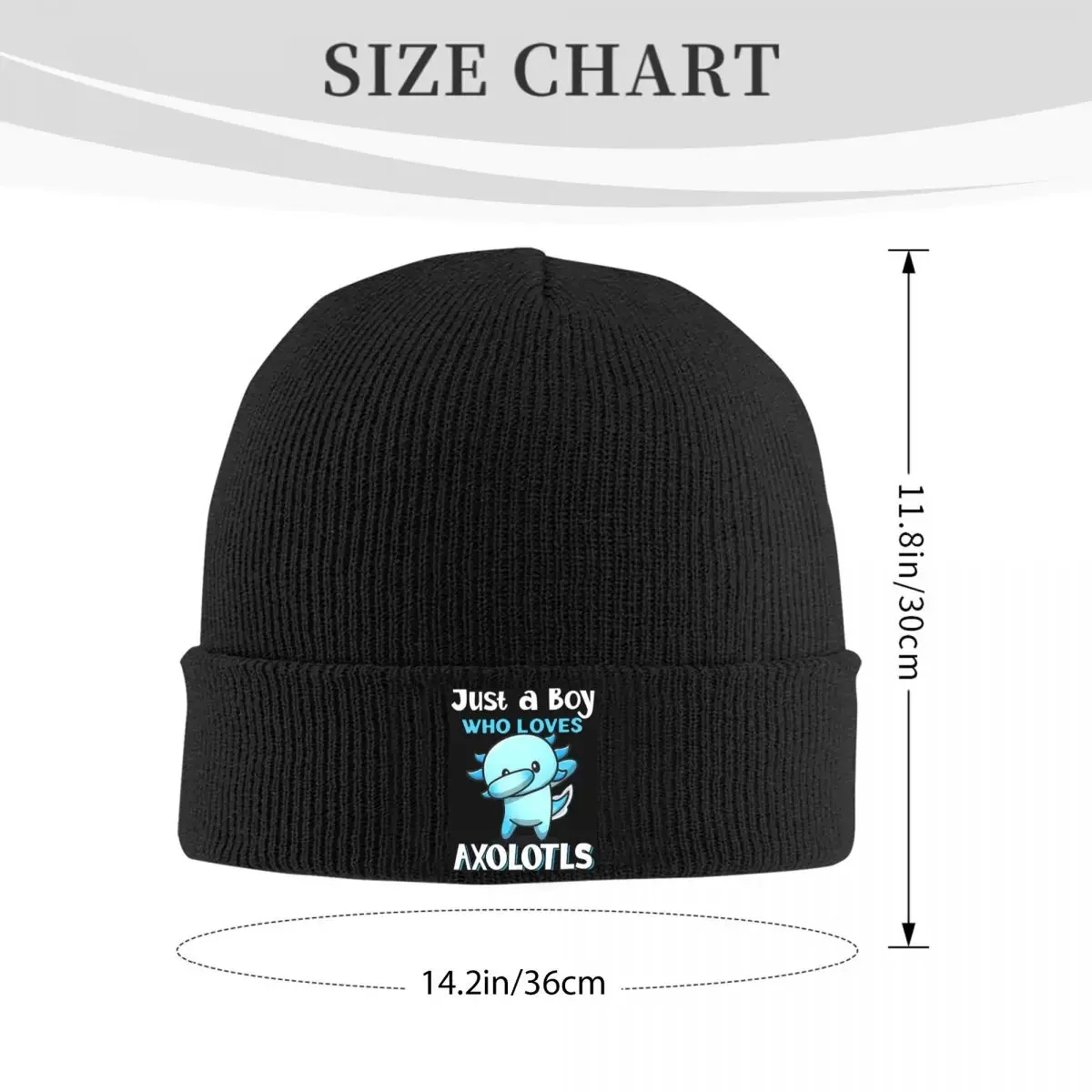 Just A Boy Who Loves Axolotls Warm Knitted Cap Winter Knit Bonnet Hat Skullies Beanies Hip Hop Caps For Unisex