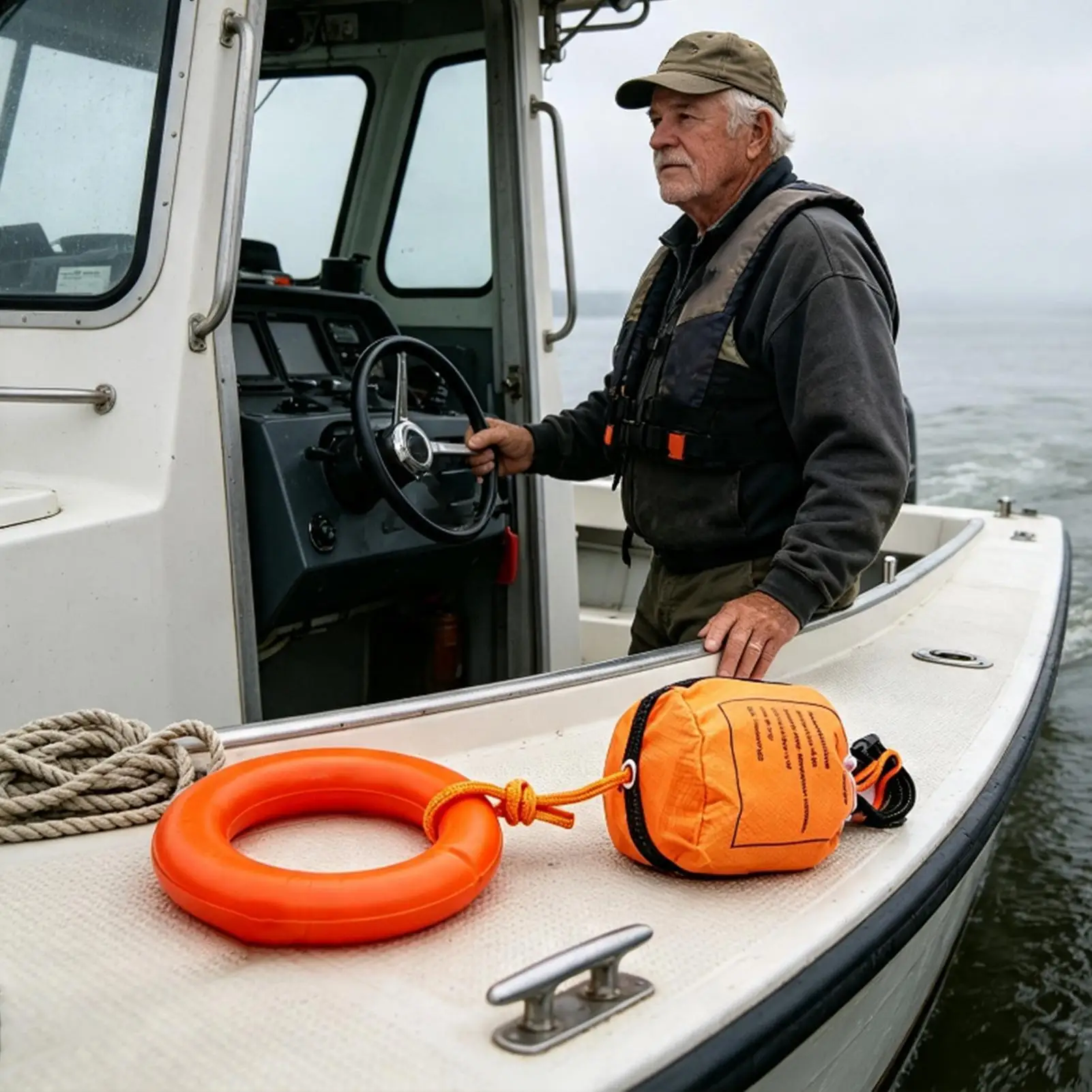 Throw Rope Bag for Boating, Reflective Floating Water Rescue Line Safety Throw Bag for Kayak Canoe River Lake Paddleboard ﻿