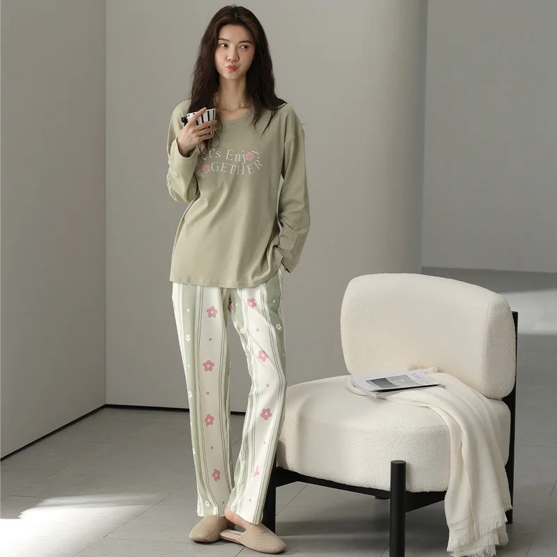 

Pajama Sets For Couples Women Summer Round Neck Relaxed Chic Casual Modern Cotton Set Homewear Daily Sleeping Comfortable Cool
