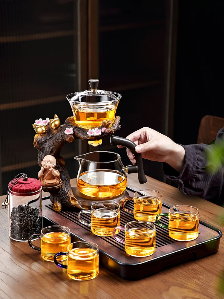 

Glass fully automatic tea set, light luxury, high-end household magnetic suction, lazy tea making tool, new 2024 tea pot