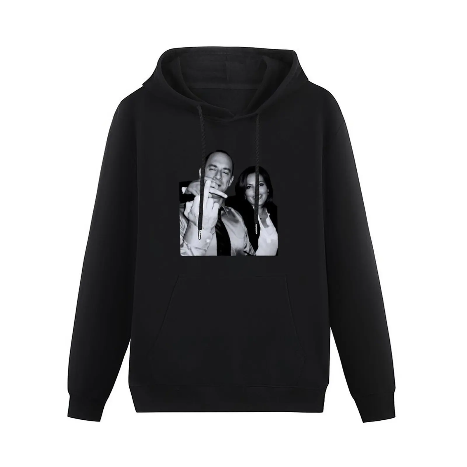 Elliot Stabler And Olivia Benson Actors and musicians giving the middle finger meme Pullover Hoodie