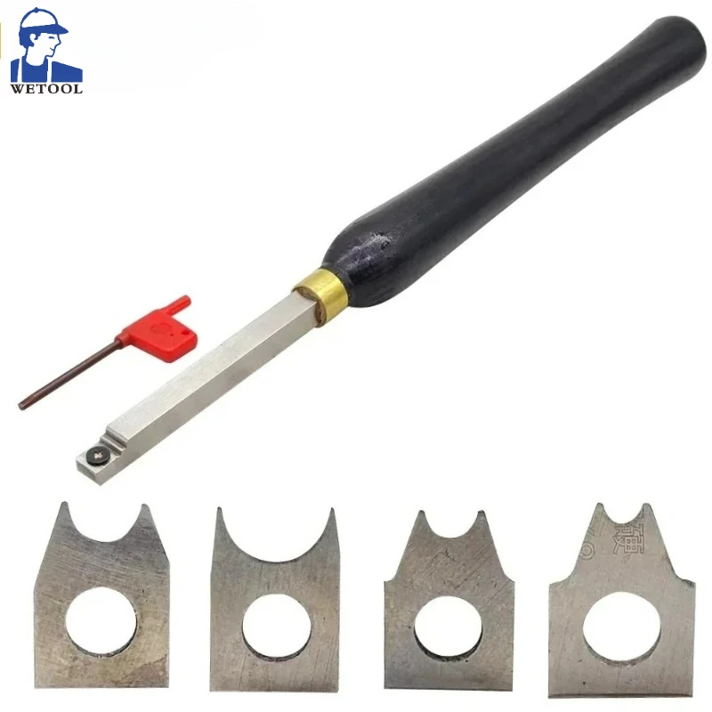 4 قطعة قاطع HSS قابل للتبديل أداة تحويل الخشب المجوفة لمغزل المشاريع #1