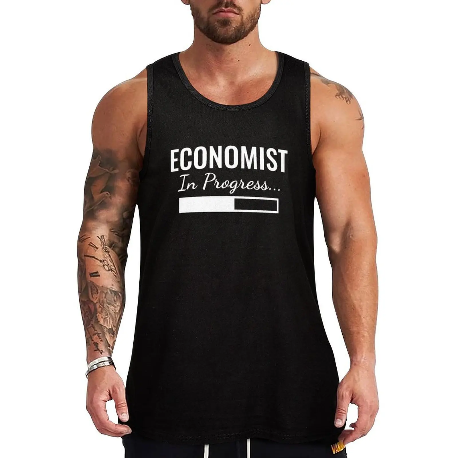 Economist - In Progress Tank Top Basic Athletic Tank Top Chemise décontractée en coton pour tous les jours