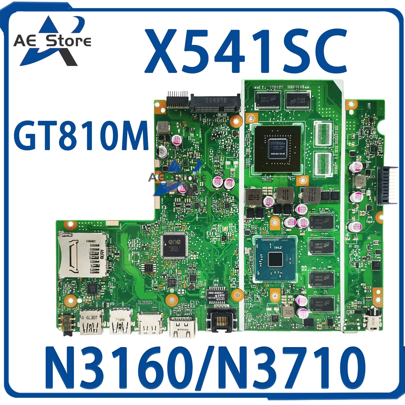 X541S Mainboard For ASUS VivoBook X541SC A541SC F541SC D541SC R541SC Laptop Motherboard N3060/N3160/N3710 GT820M/GT810M/UMA