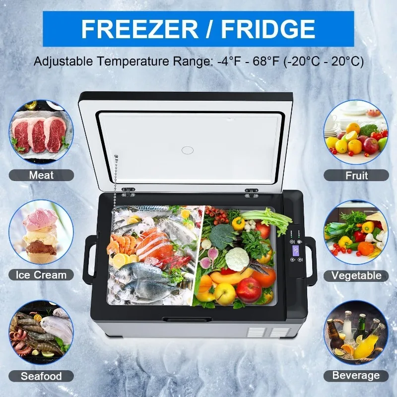 Hot Selling Portable Fridge Freezer Electric Plug-in Cooler forCar Truck Camping Travel Shopping Cart HomeAttractive and Durable