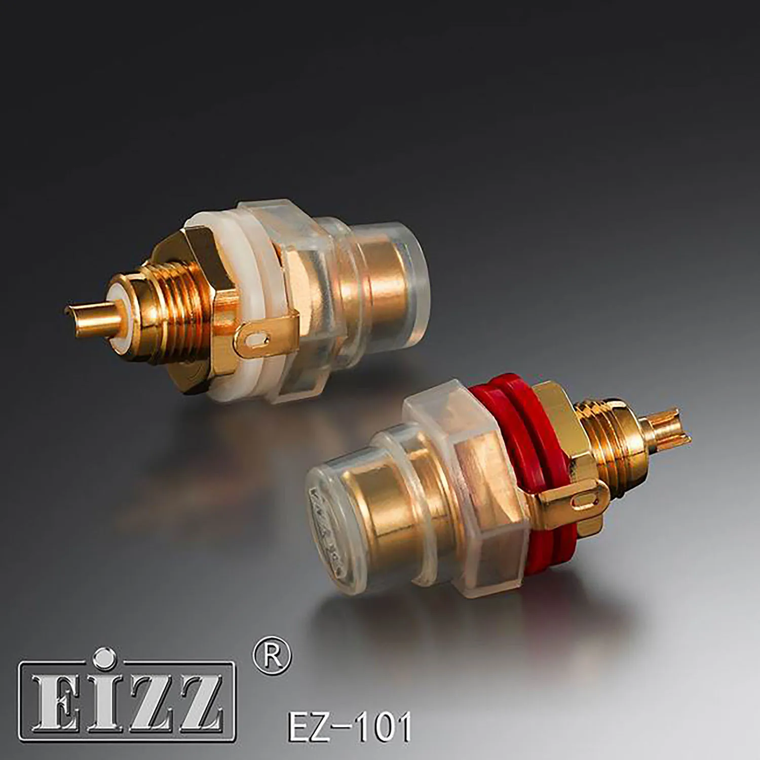 EIZZ-conector de Terminal de Audio de Latón chapado en oro de 24K, conector hembra de soldadura de cabeza de loto RCA, montaje en Panel, EZ-101