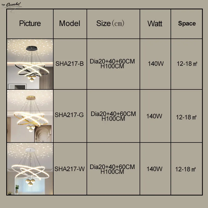 Imagem -05 - Lustre de Teto Moderno Led com Controle Remoto Luzes Brancas do Quarto Regulável e Dourada Sala de Estar e Jantar 140w