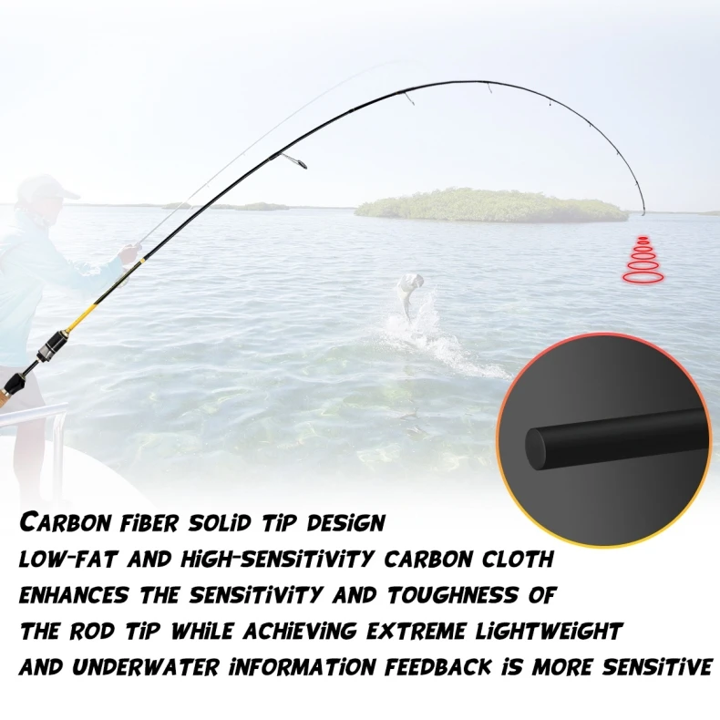 Moon Shadow UL power carbon trout fishing rod fast action 1.35/1.68/1.8m spinning rod 5.9 feet solid tip casting rod